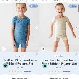 2 for $40! Little Sleepies Ribbed Two Piece Pajama Set